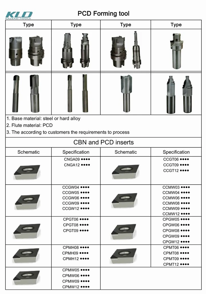 PCD&CBN Welding Carbide Tools Diamond Milling Machine Cutter CNC Cutting Tools